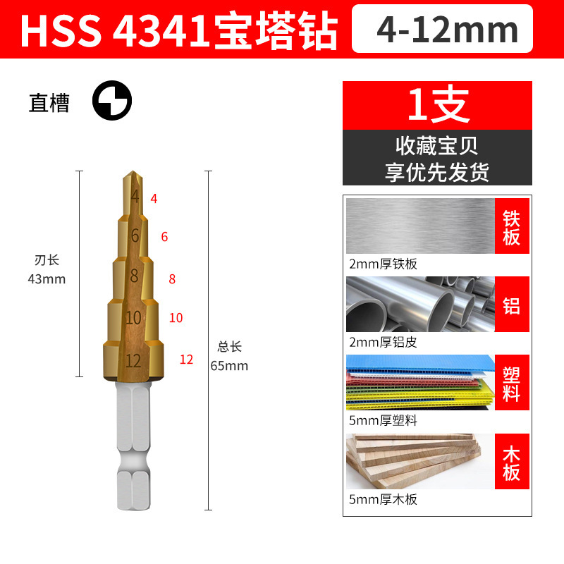 宝塔万能エネルギー螺旋階段塔型穴あけ器ステンレス鉄アルミ板金属穴あけ器ドリル|undefined