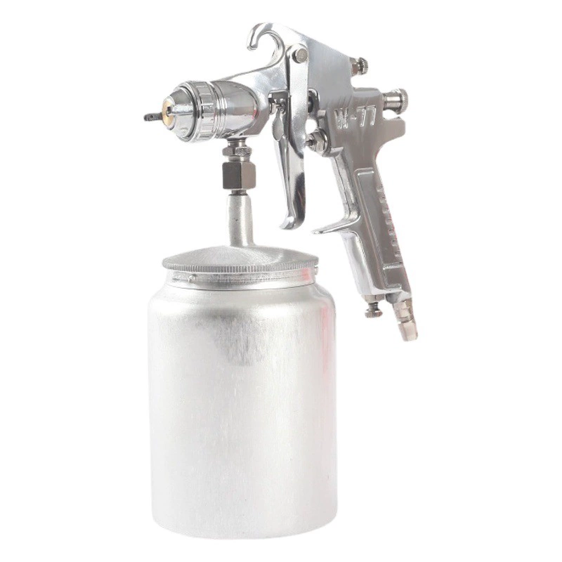 Пистолет-распылитель для верхней и нижней кастрюли, мебельная стальная конструкция, пневматический пистолет-распылитель, настоящая каменная краска, песок, водяная обертка, W77, высокое распыление