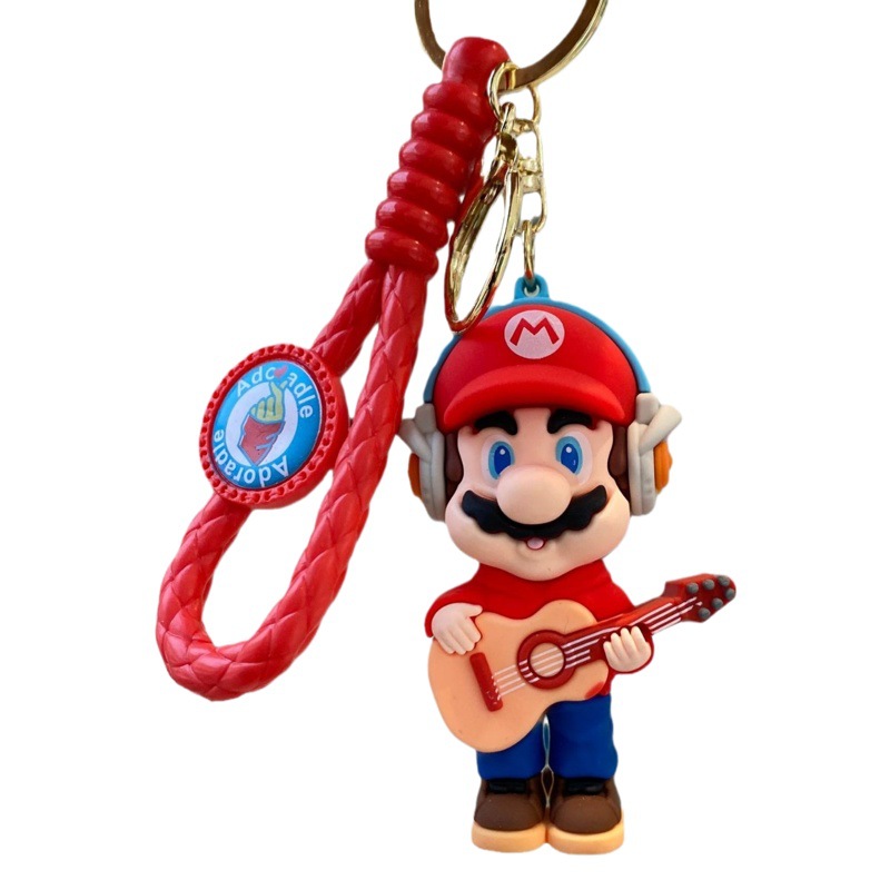 Dibujos Animados Super Mario llavero lindo muñeca colgante mochila coche anime bebé captura máquina regalo