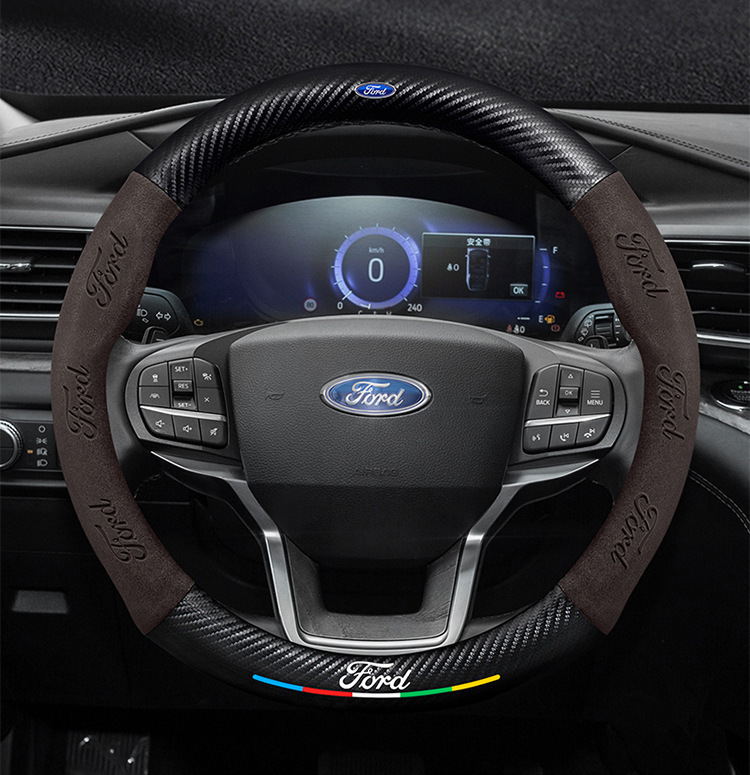 Carbon fiber steering wheel cover for new Mondeo, EVOS, Taurus, Ford Focus, and Explorer