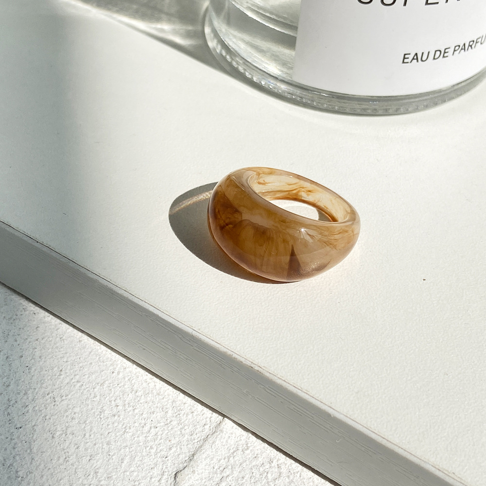 wholesale simple geometric rendering resin ring