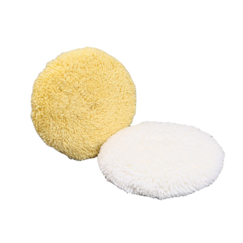 8英寸双面毛线抛光轮16MM孔钢琴漆面羊毛抛光盘大理石羊毛抛光垫