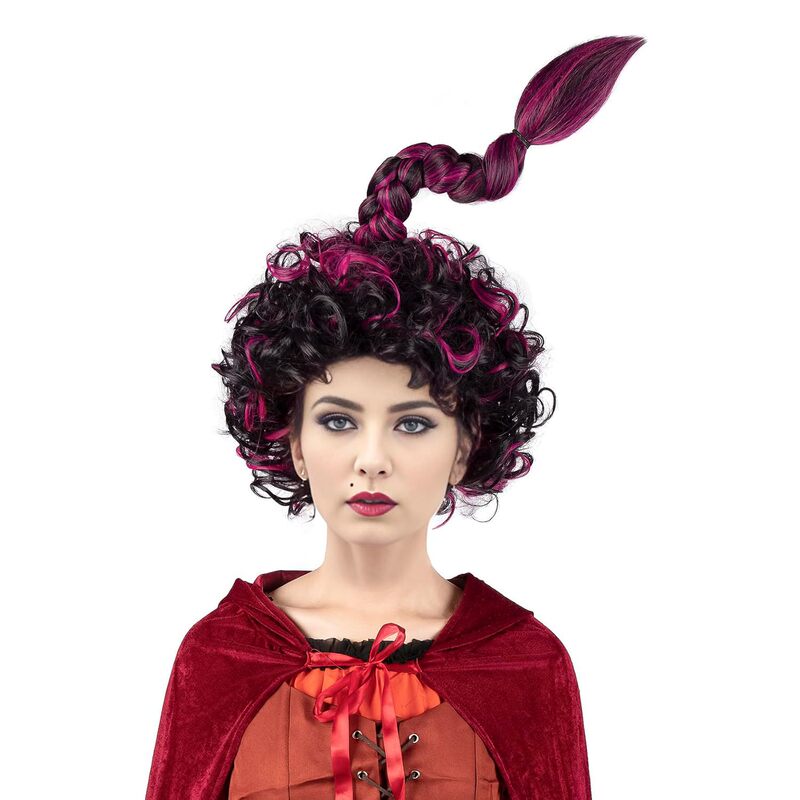 The new "witch is also crazy" witch Hocus Pocus sky braid cartoon wig cosplay wig