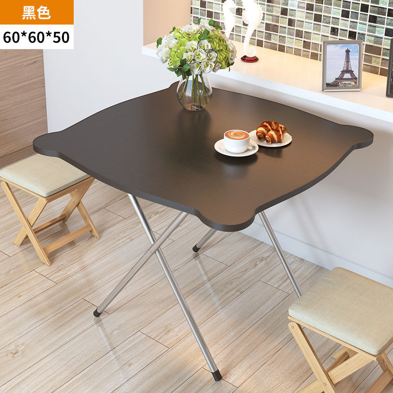 Mesa plegable, mesa de comedor, mesa de comedor, dormitorio portátil, mesa de comedor pequeña, simple para el hogar, de pie en el lado, tipo de casa pequeña