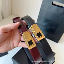 ����2.5cm �pɫ����СţƤ��ĸlogo����Ůʿ�¿��^��ţƤ�ٴ�r��