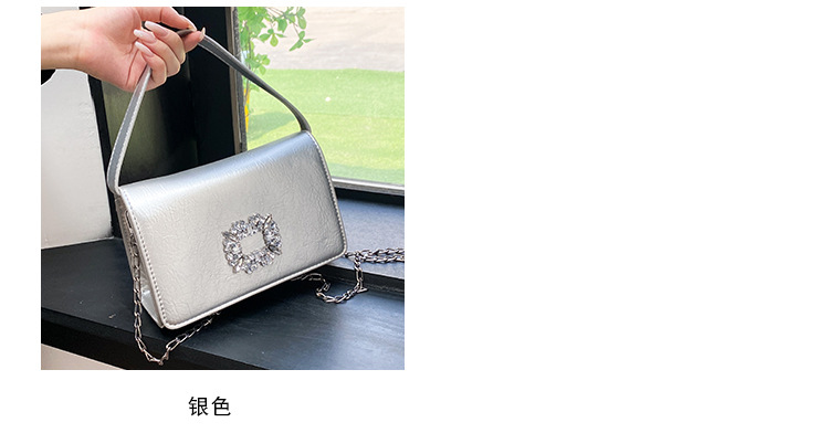 2023 Borsa a tracolla a tracolla con diamante appiccicoso versatile di nuova moda Borsa a tracolla da donna piccola borsa quadrata Produttore Borse da donna all'ingrosso_voghion.com