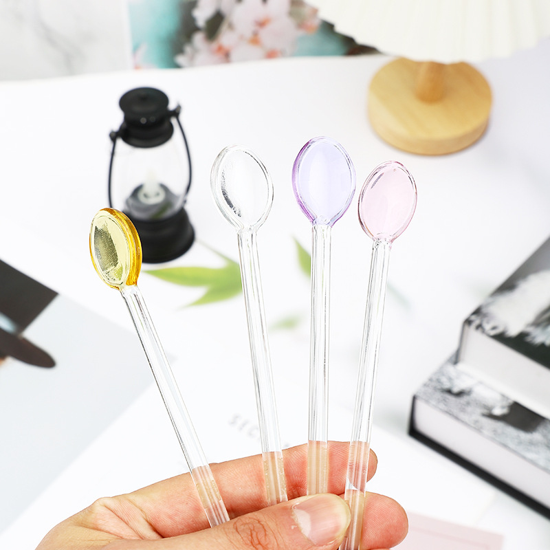 Bunter Glas-kaffeelöffel Maiglöckchen Design Für Desserts_voghion.com