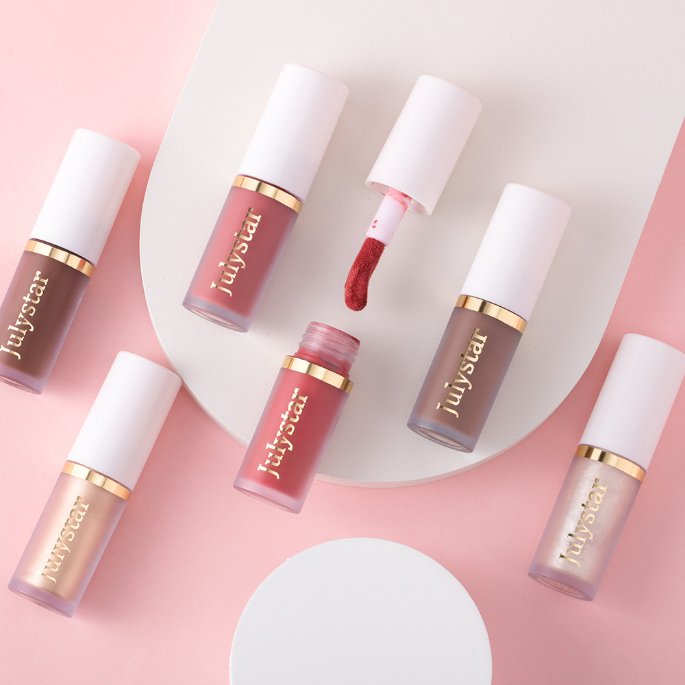 Julystar Facial Blush, Long-lasting Pearlescent Lip Brightening, Natural Highlight Contouring Liquid Set Wholesale undefined