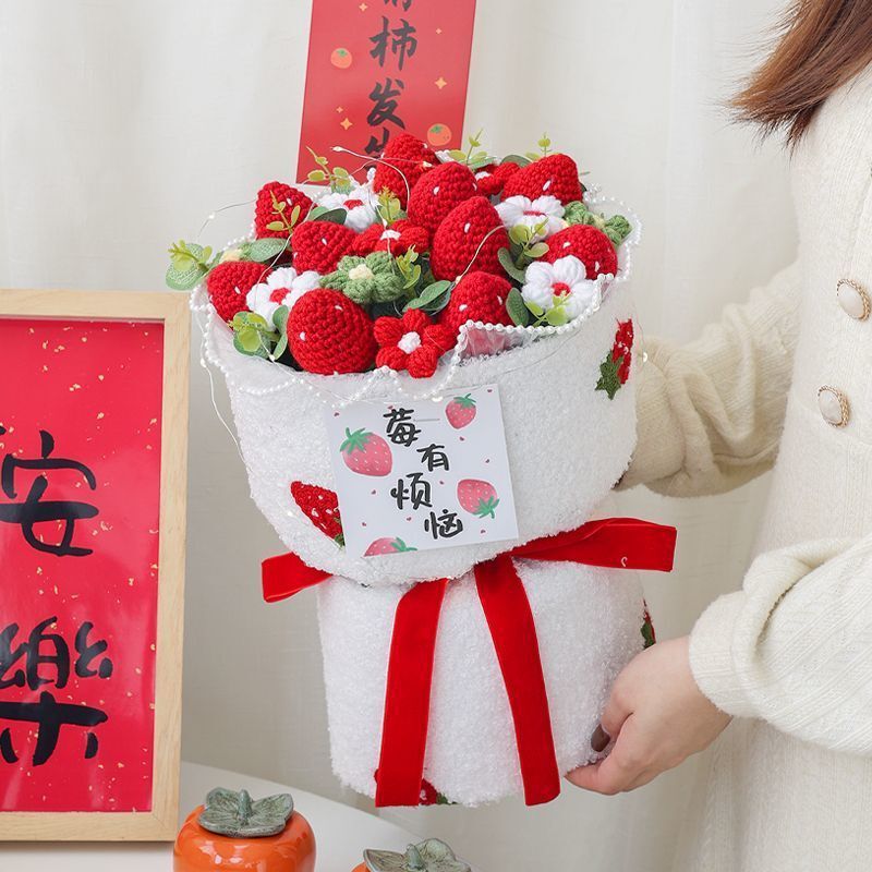 完成品プレゼント手作り毛糸メリヤスひまわり花束誕生日彼女の親友創意卒業シーズンプレゼント|undefined