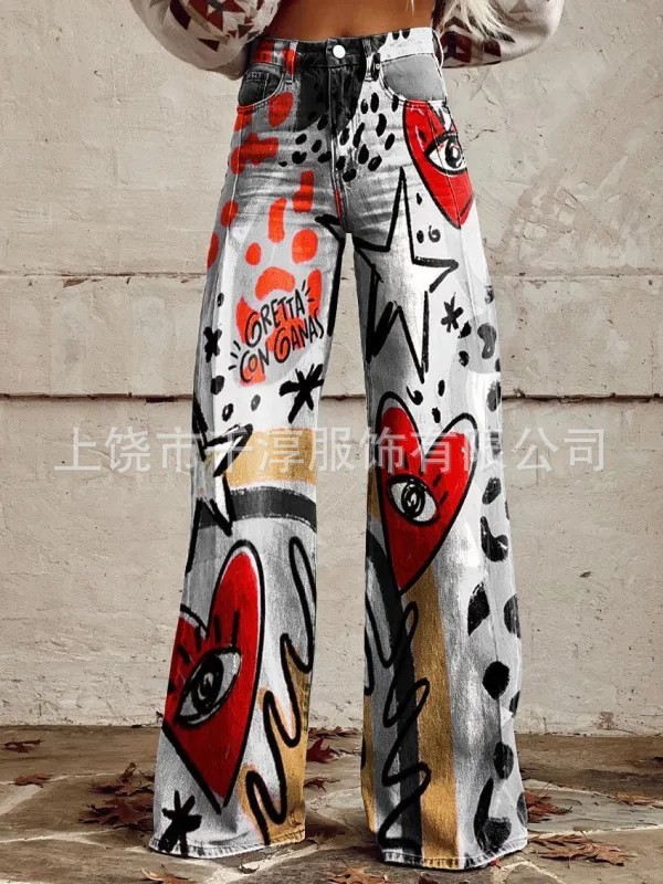人気の独立系サイト Xiyin TEMU AliExpress ebay ヨーロッパとアメリカの貿易大きいサイズの女性のカジュアルパンツ薄い模造ジーンズ|undefined