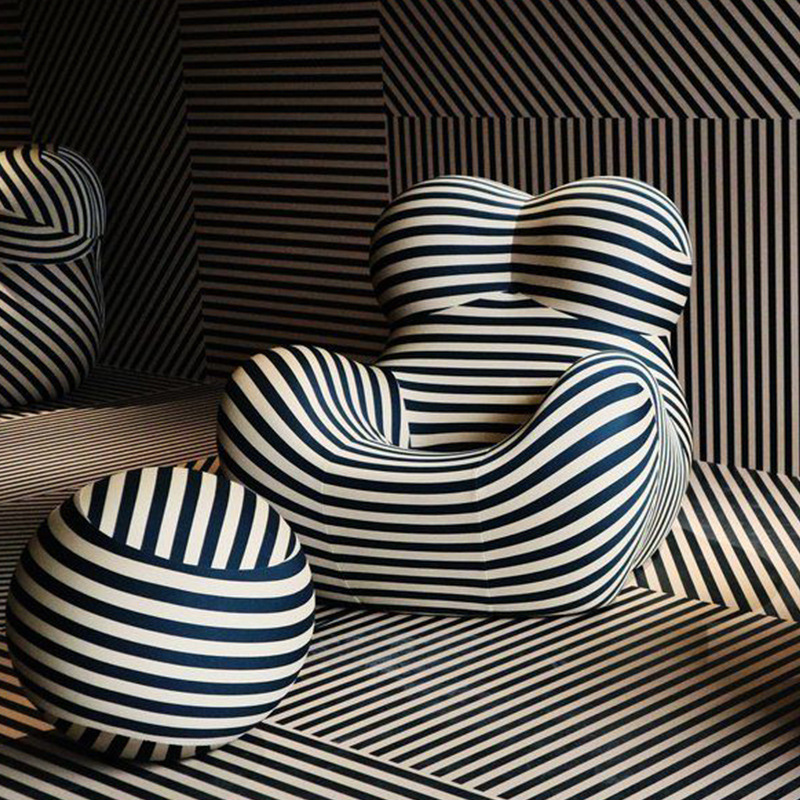 Sillón de Diseño con Forma de Hortensia, Estilo Italiano de Lujo Ligero, para Dormitorio, Sofá Irregular, Asiento Minimalista Italiano