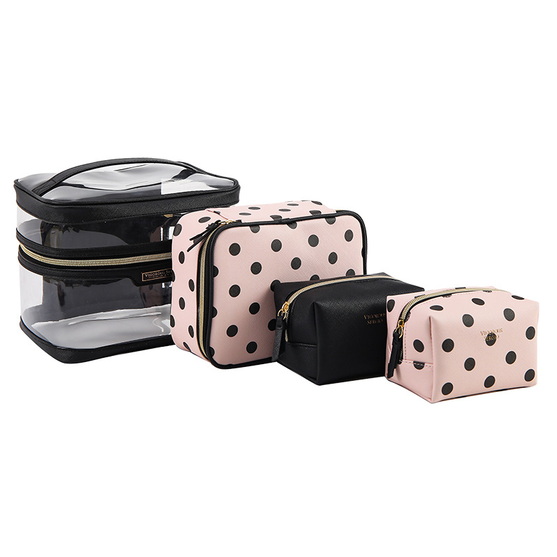 Conjunto de cuatro piezas-puntos rosa