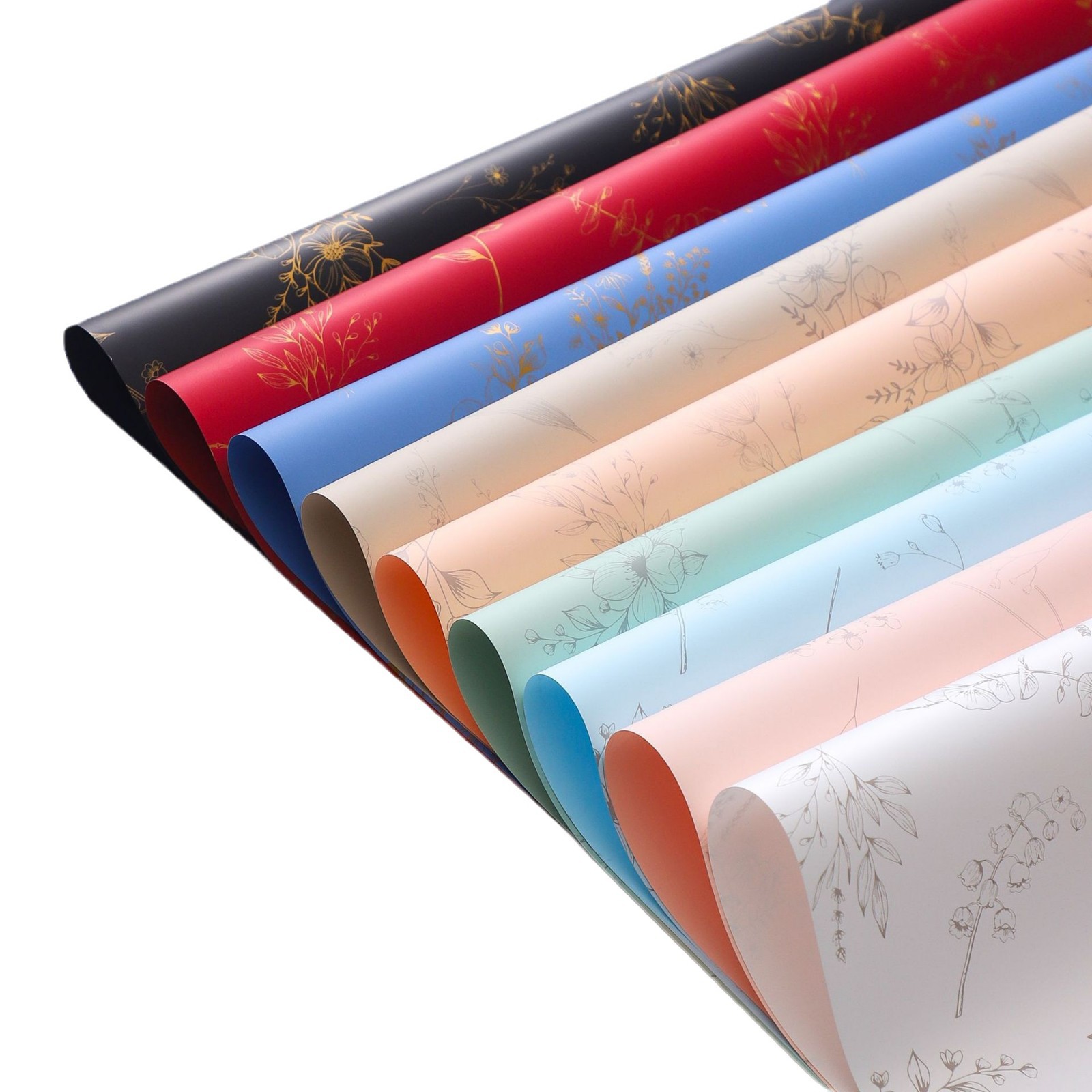 Li Zhi Ran nuevo papel de embalaje de flores rosa impermeable flor florista papel de embalaje de flores