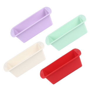 Silicone Toast Mold Mini Rectangular Cake Mold Household Easy Demoulding Toast Plate High Temperature Resistant Baking Tool