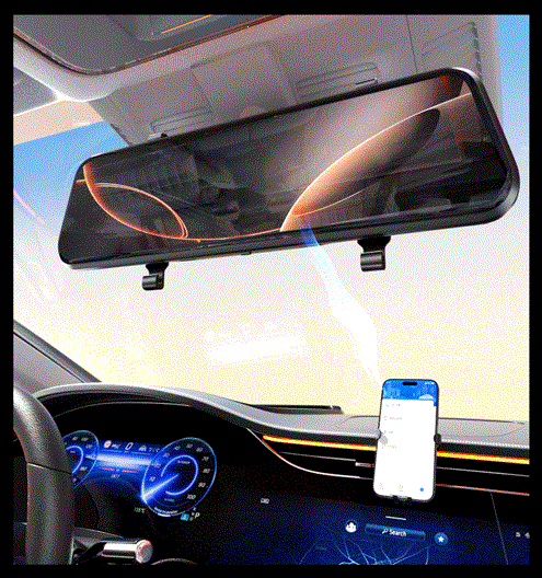 Suitable for modern full-screen dashcam 2026 new model, no wiring required, dual front and rear camera with streaming video