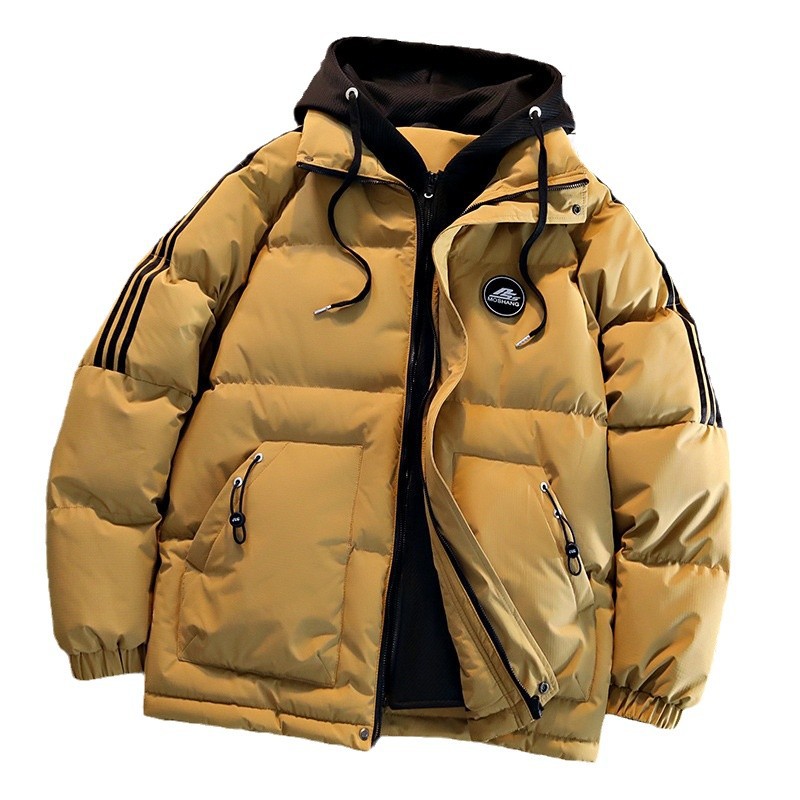 Fake NASA dos piezas engrosadas chaqueta de plumón hombre 2024 nuevo otoño invierno chaqueta caliente de moda casual juvenil