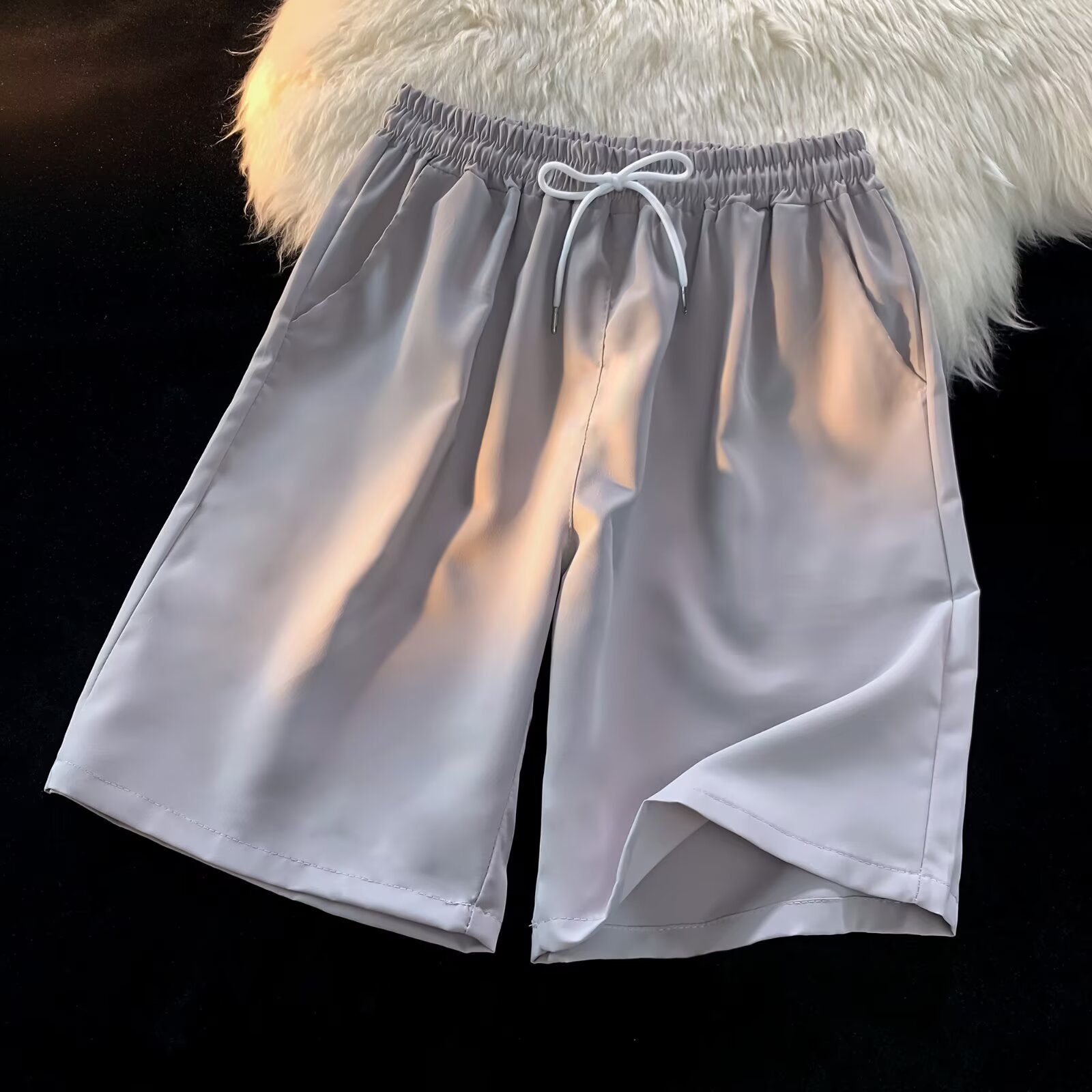 Personalizado al por mayor caramelo de viento neutro multicolor 25 colores primavera y verano nuevos pantalones cortos casuales de cinco puntos sueltos y cómodos