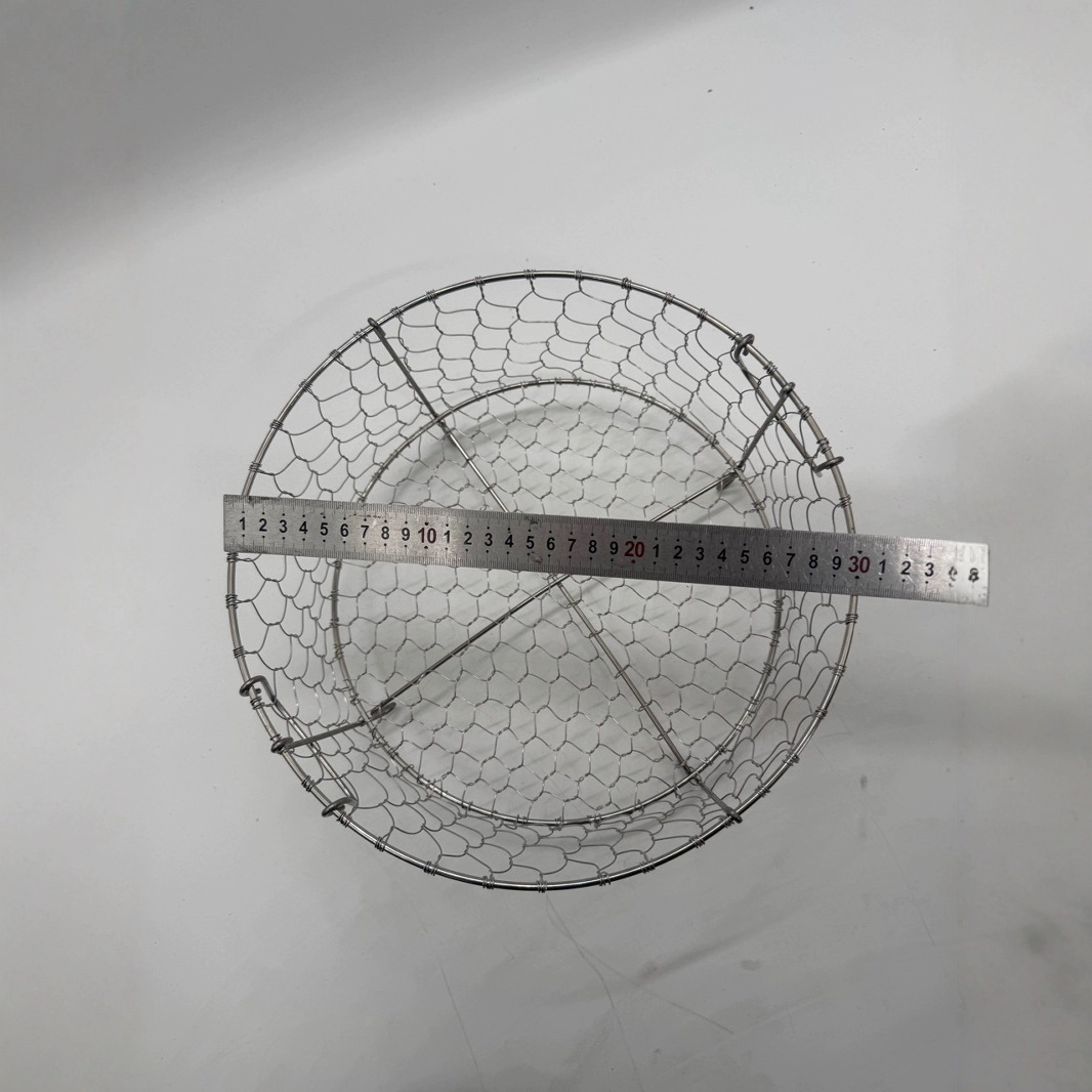 純粋な手作りの日本式ステンレス製の水たまりの食器の収納かご