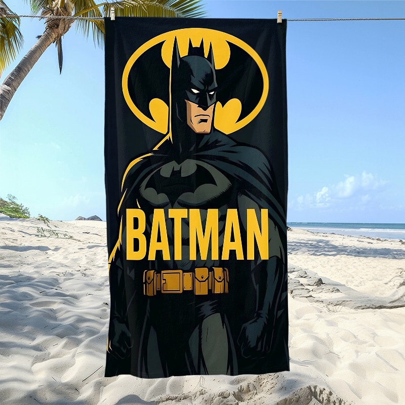 Cross-border shipping of ultra-fine fiber DC superhero Batman quick-dry bath towel cartoon comic Batman beach towel Cross-border shipping of ultra-fine fiber DC superhero Batman quick-dry bath towel cartoon comic Batman beach towel