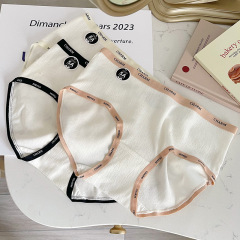 Xiaoxiangfeng Class A baby cotton underwear for women pure cotton simple mid-waist girls 100% cotton crotch women's 5A antibacterial pants