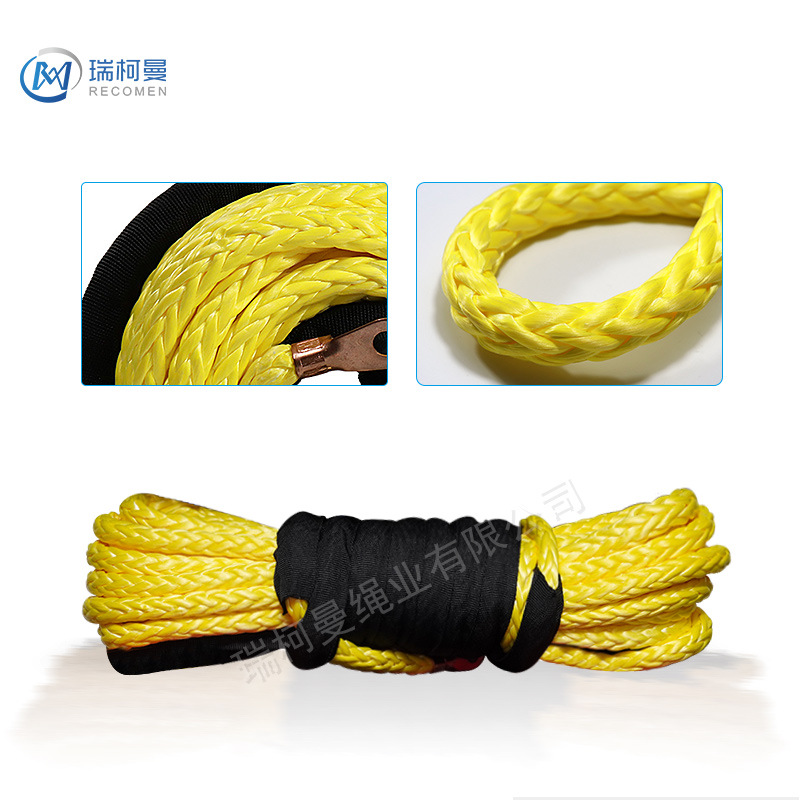 绞盘绳12股 越野户外用品 拖车牵引高强加厚 10mm 安全救援绳