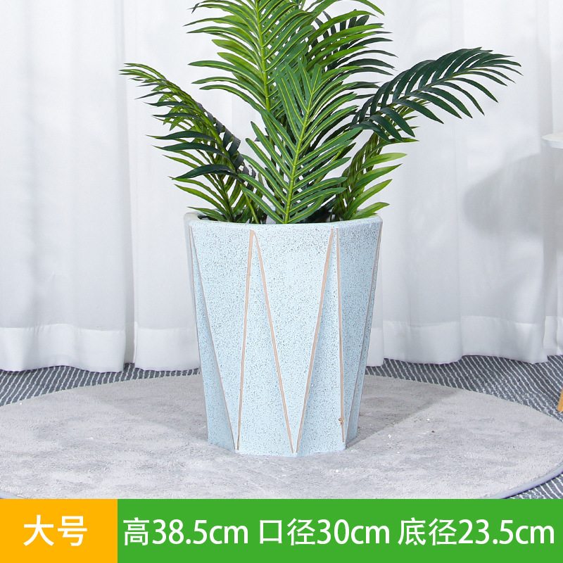 陶瓷花盆大口径简约特大号阳台家用落地绿植轻奢感视泡|undefined