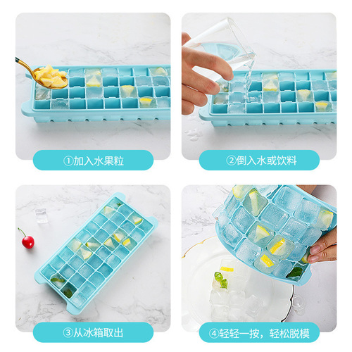 New Silicone Ice Cube Tray DIY Ice Block Box for Babies and Families, Home Made Ice Cube Tray, Ice Block Magic Tool, Wholesale