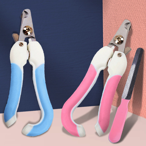 Cat Nail Clipper Wholesale Stainless Steel Anti-Scratch Nail Clipper Cleaning Supplies Dog Scissor Set Pet Nail Clipper