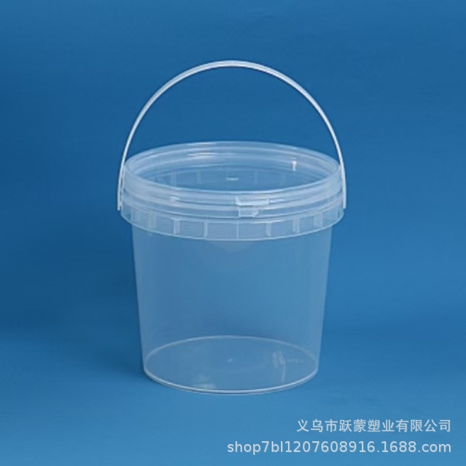 加厚耐高温打包桶手提酱料泡菜桶密封透明食品包装桶爆炸盐塑料桶