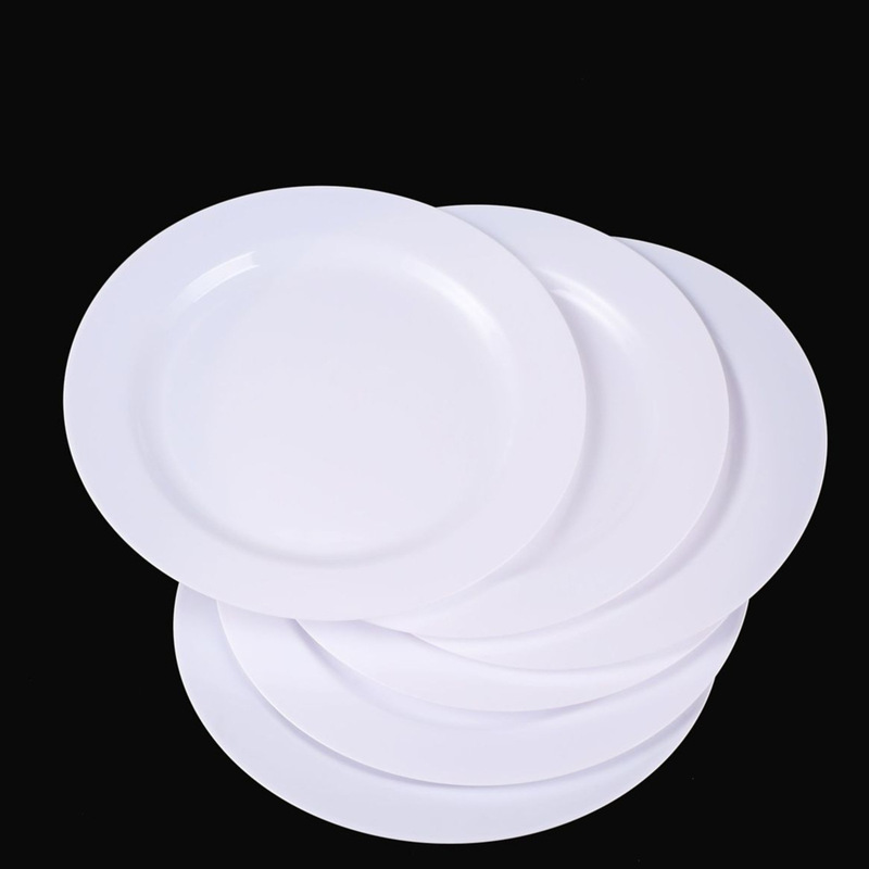 Disposable tableware suit dinner and salad plate, cup, knife, fork and spoon, suitable for wedding reception