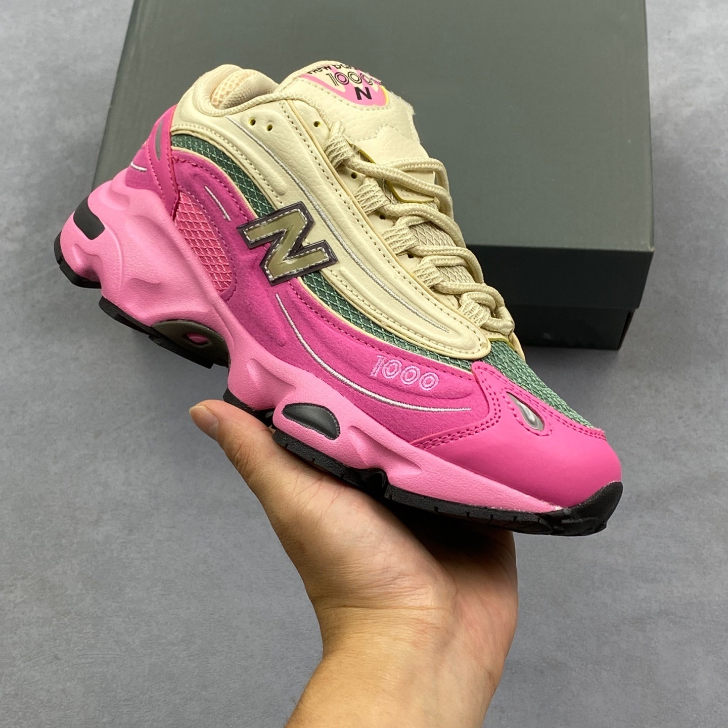 Putian zapatos comercio exterior NB1000 altura de suela gruesa zapatos deportivos para correr zapatos casuales retro zapatos para correr