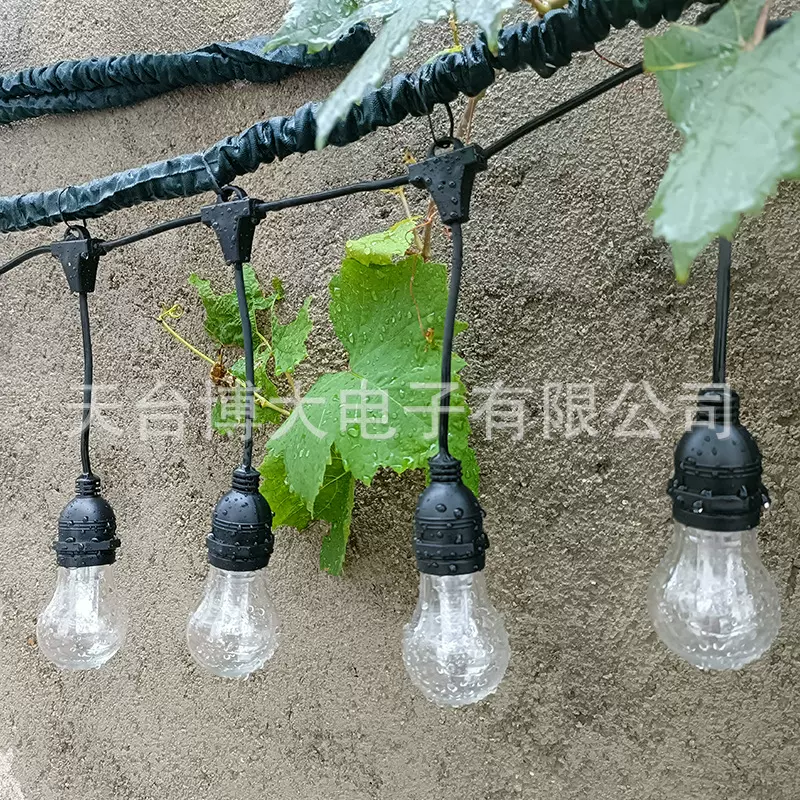 工厂批发户外露营氛围灯串LED大圆球泡灯24V天幕庭院装饰防水彩灯