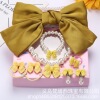 Children's necklace, ear clips, set, hairgrip with bow, Japanese hairpins, hair accessory, jewelry