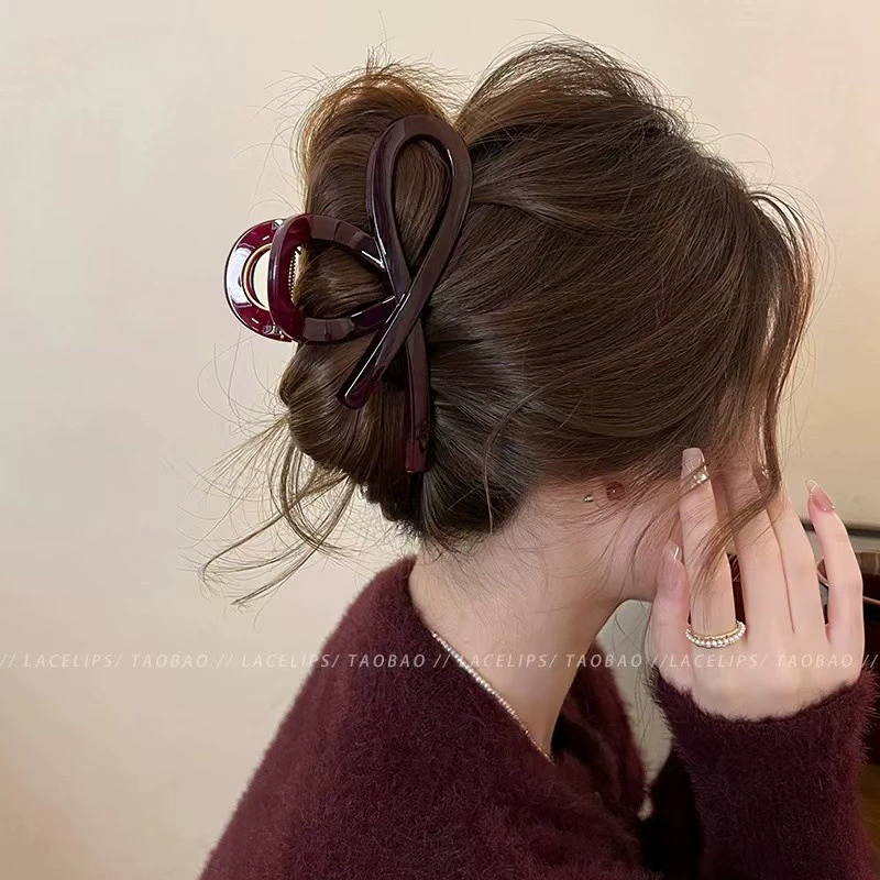 Пластина из акрила quality кривок пальт, большой зажим для волос, акула, аксессуар для волос, Южная Корея, простой и элегантный дизайн, оптовый