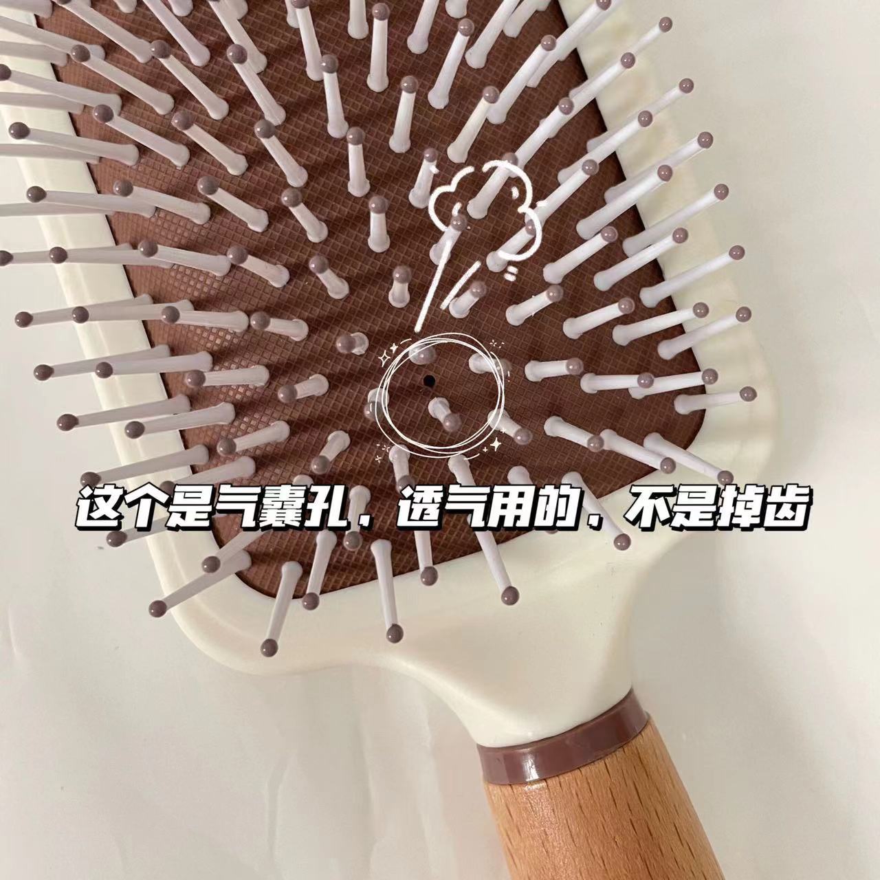 Bolsa de aire peine madera cuero cabelludo masaje cojín aire peine mullido mujeres especial Pelo Rizado peine SF peine alta apariencia