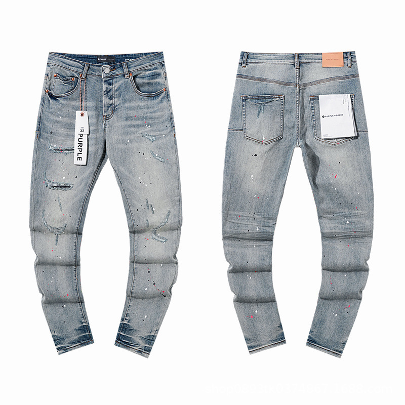 Europa y los Estados Unidos SS versión correcta de la marca púrpura, jeans de lavado en agua para hombres y mujeres, fábrica de Guangzhou en stock