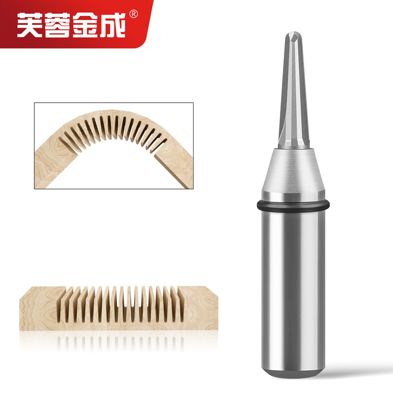 Tct Round Bottom Cutter Tapered Round Bottom Thin Mouth Arc Groove Grooving Arc Grille Fan Filling 1/2 Handle Woodworking Milling Cutter