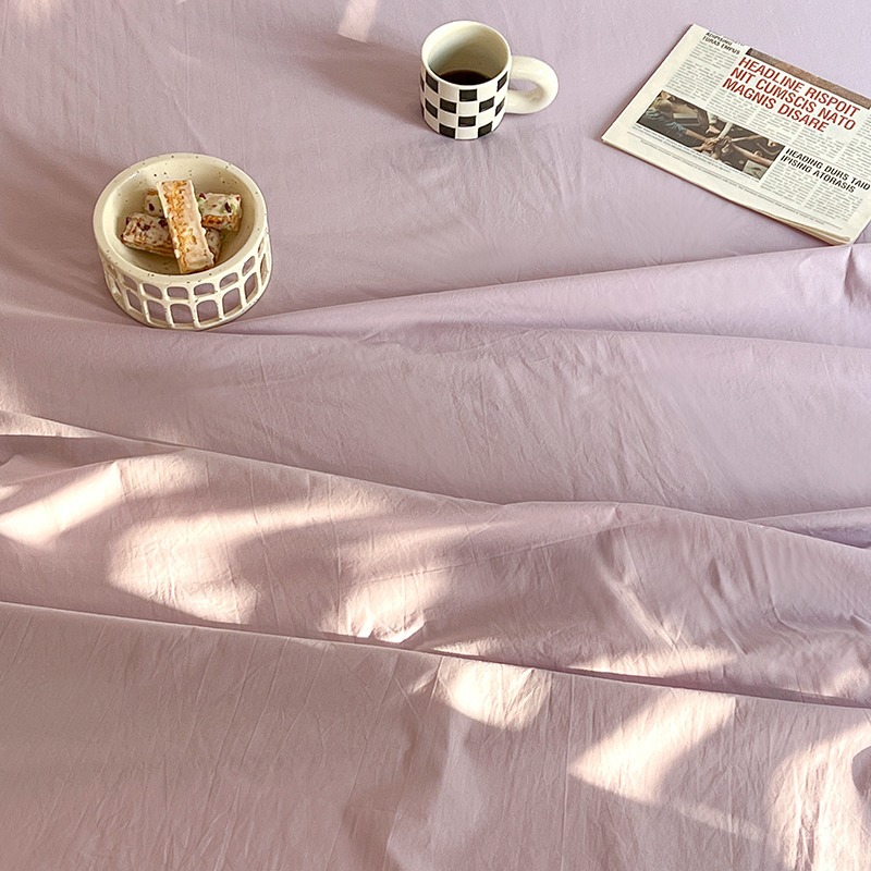 Sábana de algodón lavado de algodón de color puro pieza individual 100 sábanas de algodón puro dormitorio de estudiantes sábana de cama individual juego de tres piezas 3