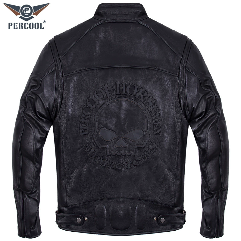 Leather jersey, short jacket, genuine leather, with embroidery