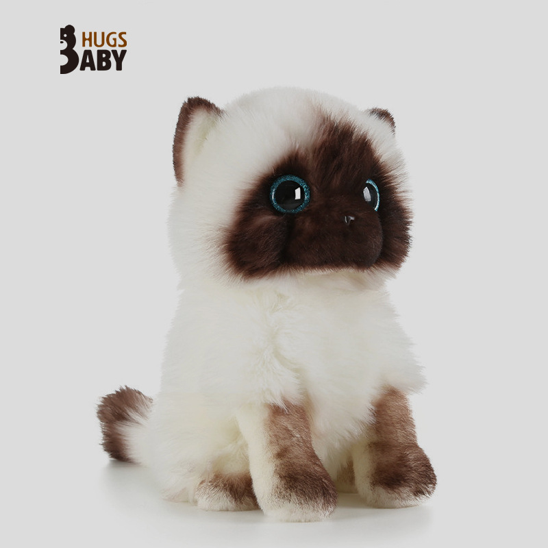 Abrazo bebé lindo gato muñeca Linda simulación Siamés Gato de peluche de juguete decoración femenina al por mayor