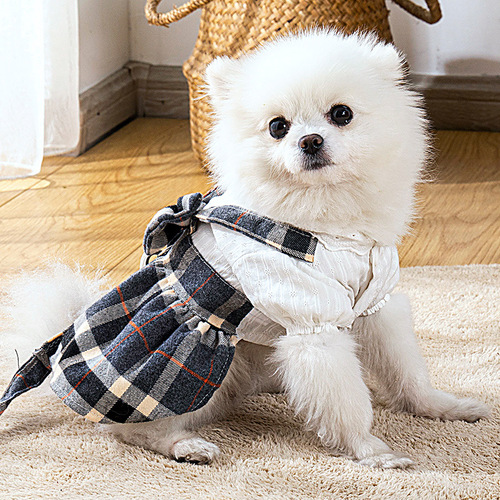 Dog Thin Skirt with Leash Harness Princess Skirt Summer Clothes Teddy Bichon Pet Cat Clothes