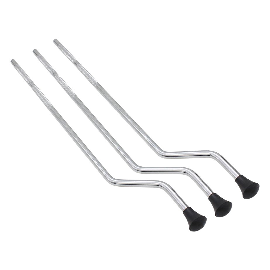 Metal plateado de doble capa de galvanoplastia pierna del tambor Juego de 3 piezas soporte del piso del tambor pierna del tambor accesorios de percusión al por mayor