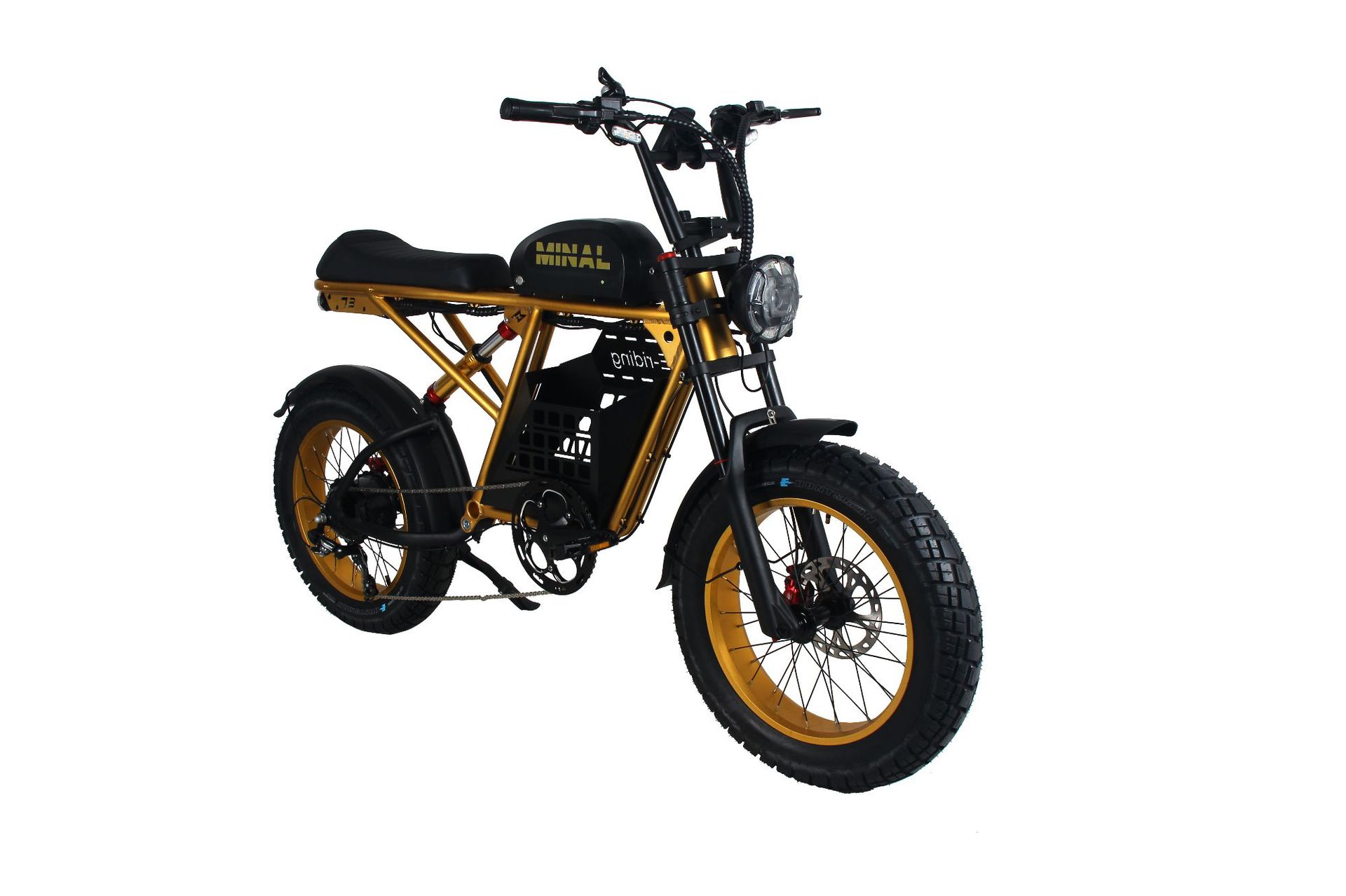 MINAL 20inch Fat Tire Retro Electric Motorcycle Off-road Beach Lithium Battery Long Range Electric Assist Bike
