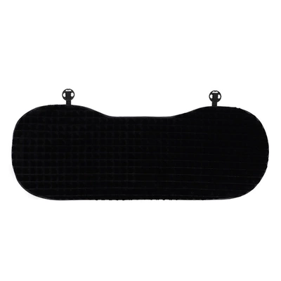 Headrest winter rabbit hair car - rabbit-fur-puff-cushion-black-rear
