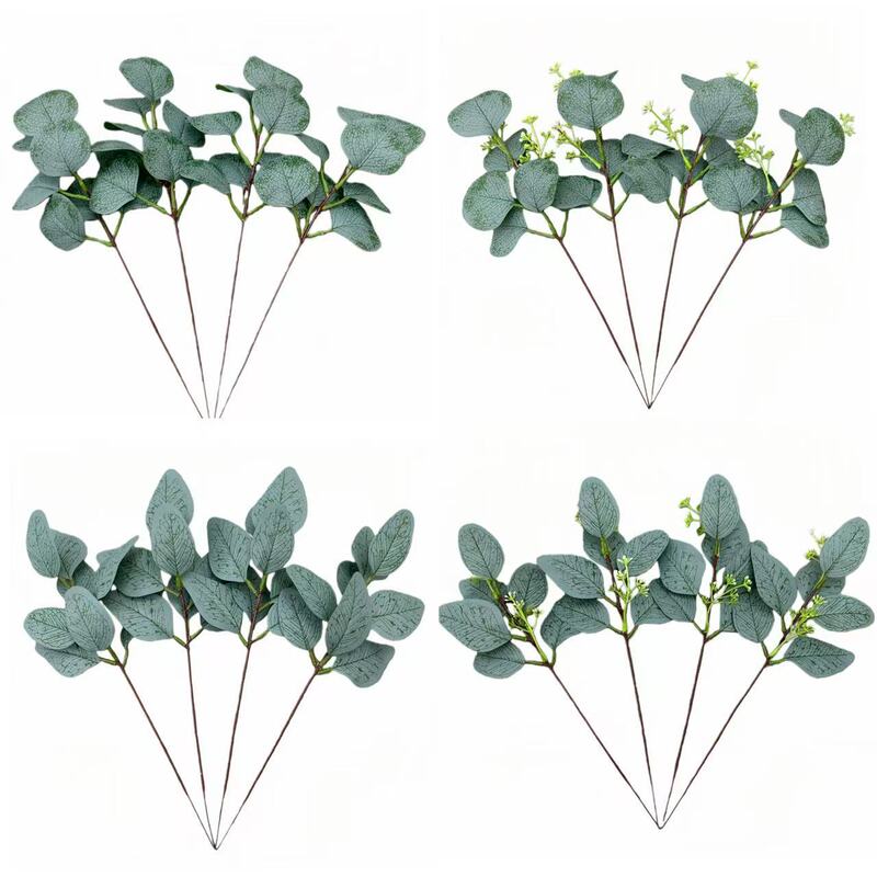 Simulated Single Eucalyptus Money Leaf Branch Amazon Home Decoration Living Room Plastic Ornaments Wholesale Simulated Single Eucalyptus Money Leaf Branch Amazon Home Decoration Living Room Plastic Ornaments Wholesale