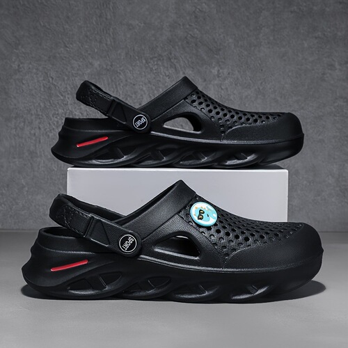 mens Solid Colour Open Toe Clogs Slippers Comfortabl sandals