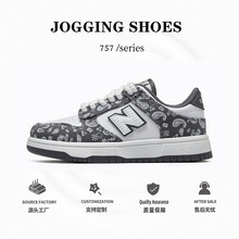 春秋新百伦酷跑步鞋夏季情侣百搭板鞋印花运动休闲鞋男鞋工厂直销