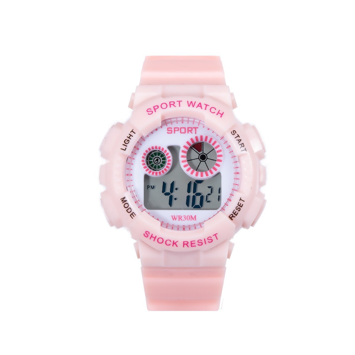 Reloj electrónico de cronógrafo deportivo multifuncional para estudiantes de secundaria primaria y secundaria, reloj despertador de luz nocturna para adolescentes, reloj electrónico circular en stock