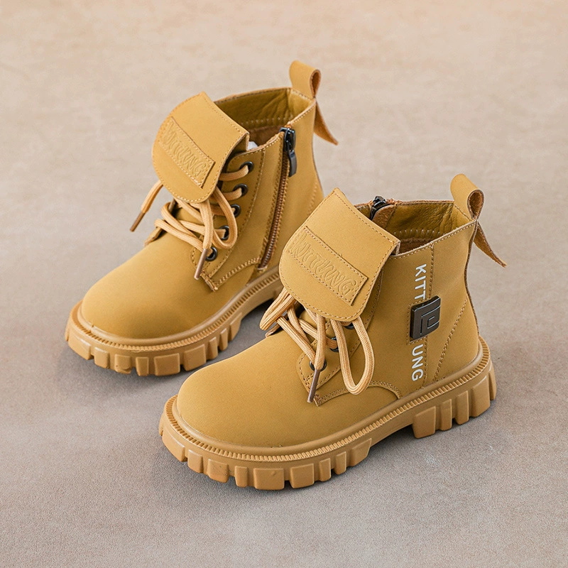 Martens, demi-season keep warm non-slip boots for boys English style, British style