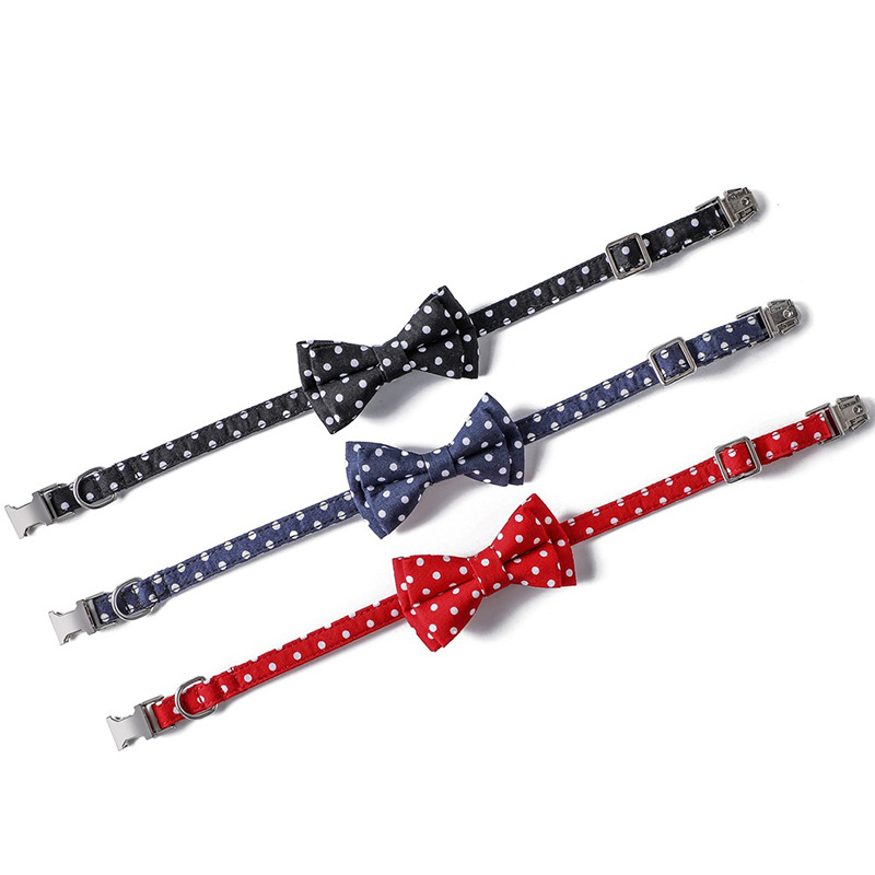 Productos para mascotas collar de perro punto de onda algodón piel suave collar de gato collar de perro collar de gato mayorista